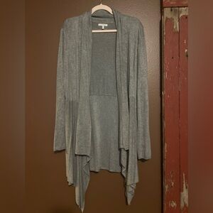 Maurices Light Gray Open Front Cardigan size xl